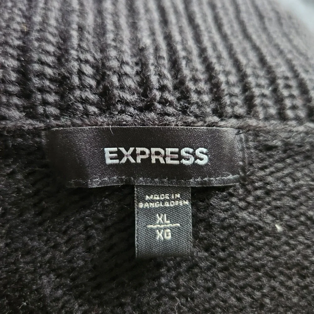 Express Black Cowl Neck Sweater Dress‎ Women's Size XL